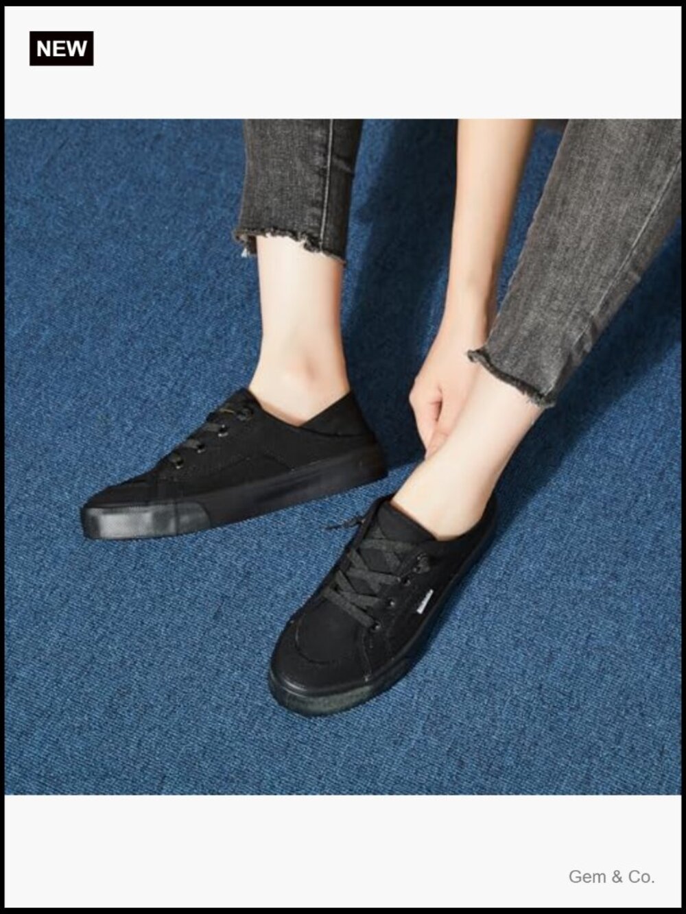 Women's Slip On Canvas Sneakers Loafers Non Slip Fashion Shoes - Picture 6 of 7
